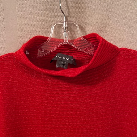 French Connection Lena Funnel Neck Pullover Sweater Red  Sz M - Picture 4 of 14
